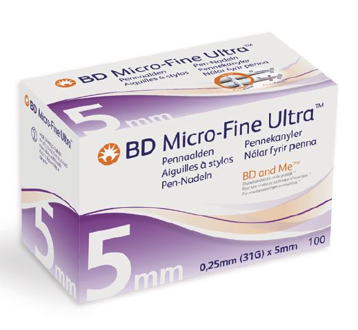 bd micro-fine ultra 5 mm   100 pieces