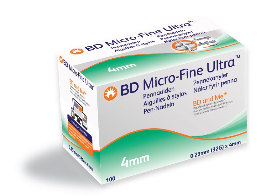 bd micro-fine ultra (32g) 4 mm   100 pieces